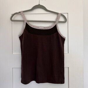 Brown cotton tank